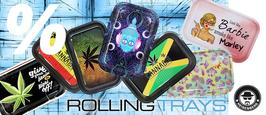 Neue Rolling Trays mit coolen Motiven schon rabbatiert!